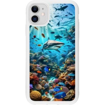 Coque iPhone 11 - Silicone rigide blanc Bora Bora Mer et Merveilles