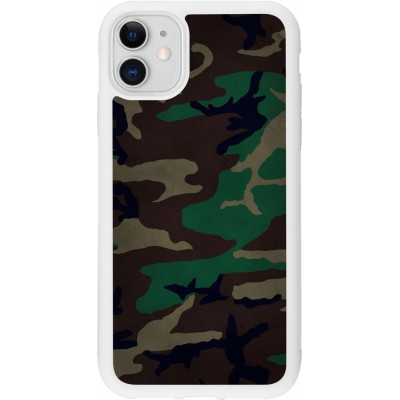 Coque iPhone 11 - Silicone rigide blanc Camouflage 3