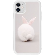 Coque iPhone 11 - Silicone rigide blanc Easter 2024 bunny butt