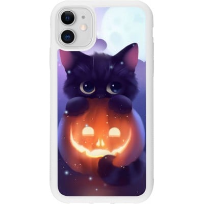 Coque iPhone 11 - Silicone rigide blanc Halloween 17 15