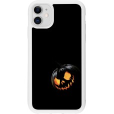 Coque iPhone 11 - Silicone rigide blanc Halloween 2023 discreet pumpkin