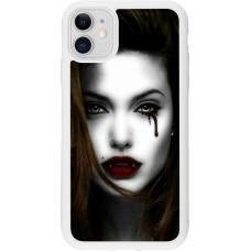 Coque iPhone 11 - Silicone rigide blanc Halloween 2023 gothic vampire