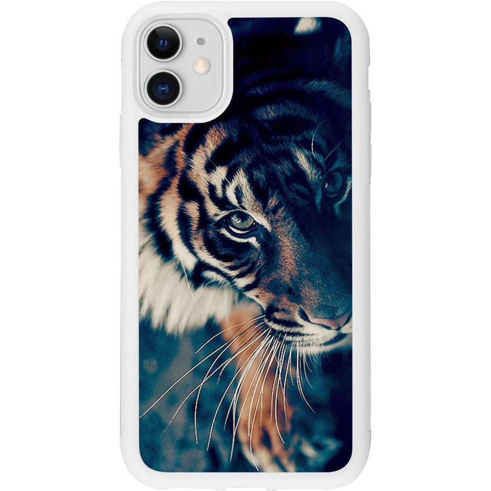 Coque iPhone 11 - Silicone rigide blanc Incredible Lion