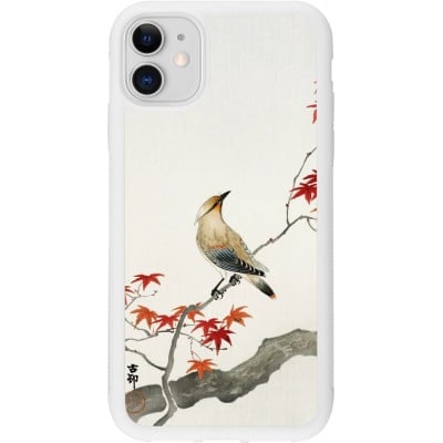 Coque iPhone 11 - Silicone rigide blanc Japanese Bird