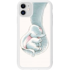 Coque iPhone 11 - Silicone rigide blanc Mom 1903