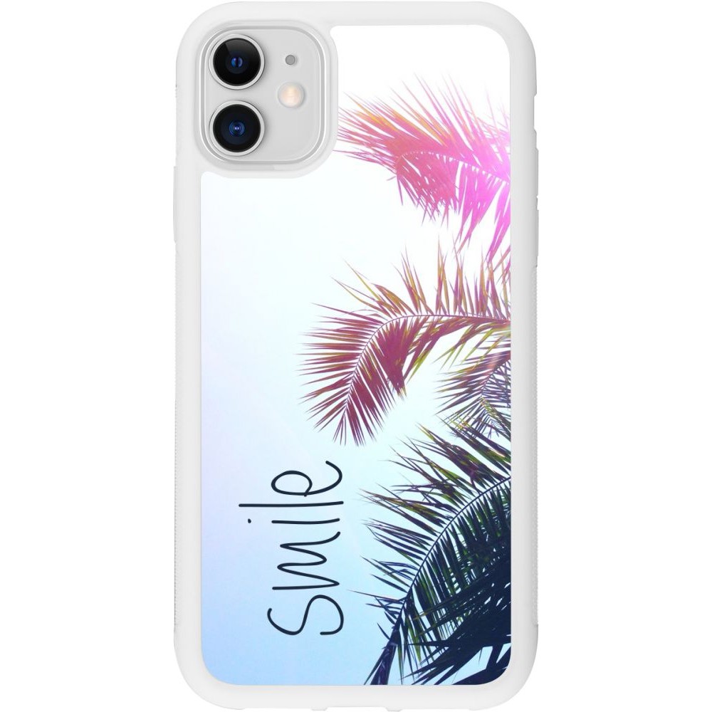 Coque iPhone 11 - Silicone rigide blanc Smile 05