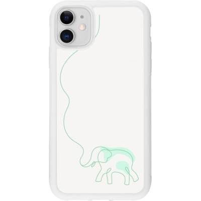 Coque iPhone 11 - Silicone rigide blanc Spring 23 baby elephant