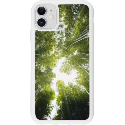 Coque iPhone 11 - Silicone rigide blanc Spring 23 forest blue sky