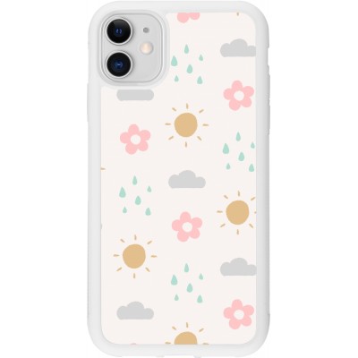 Coque iPhone 11 - Silicone rigide blanc Spring 23 weather