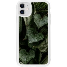 Coque iPhone 11 - Silicone rigide blanc Spring 23 fresh plants