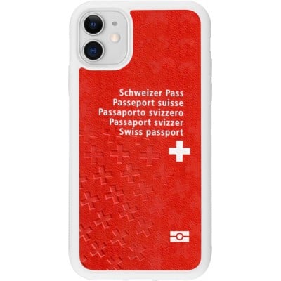 Coque iPhone 11 - Silicone rigide blanc Swiss Passport