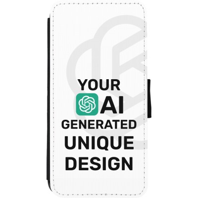 Coque iPhone 11 - Wallet noir 100% unique générée par intelligence artificielle (AI) avec vos idées