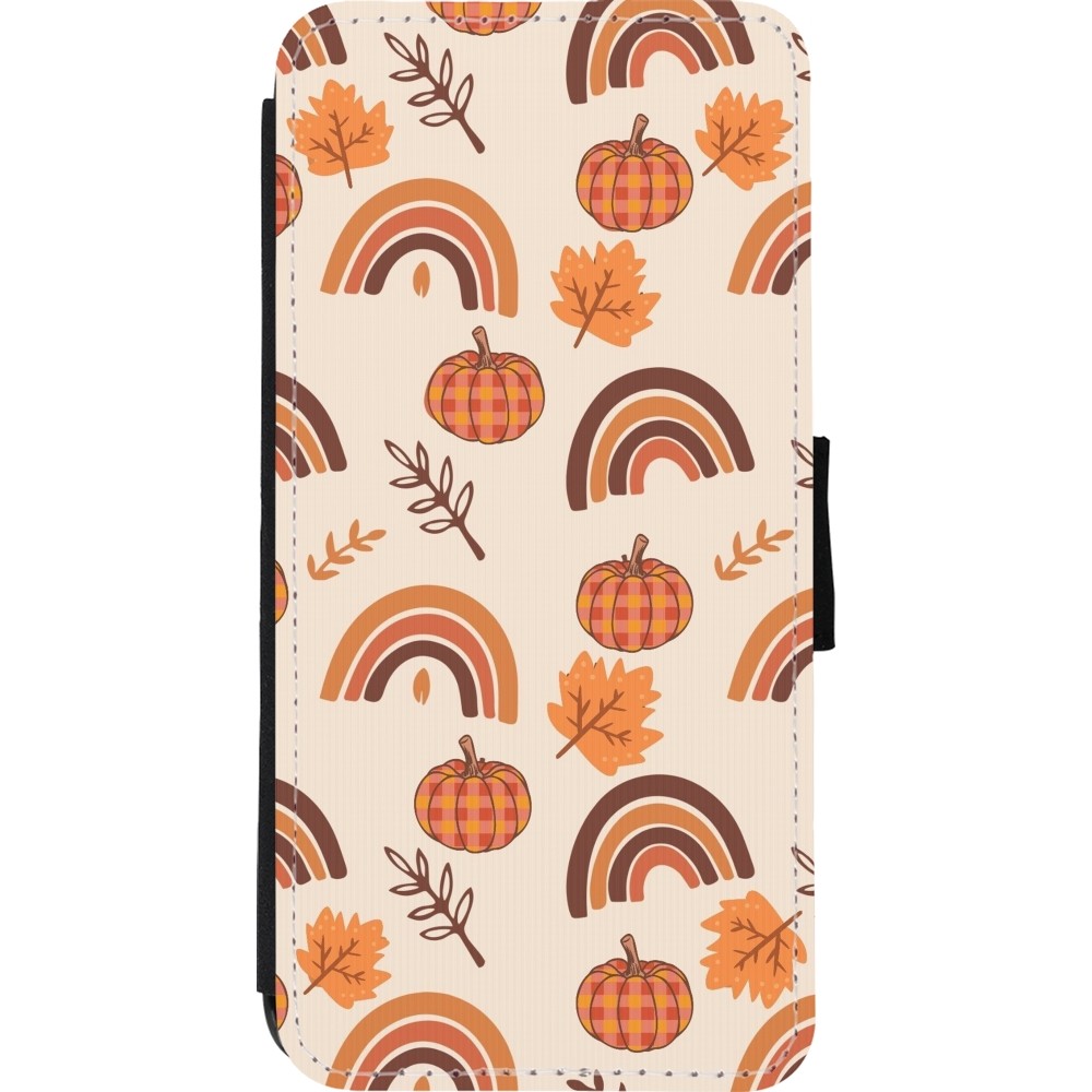 iPhone 11 Case Hülle - Wallet schwarz Autumn 2024 rainbow