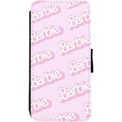 Coque iPhone 11 - Wallet noir Barbie light pink pattern