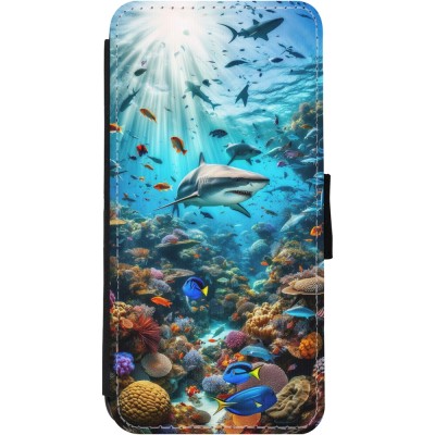 Coque iPhone 11 - Wallet noir Bora Bora Mer et Merveilles