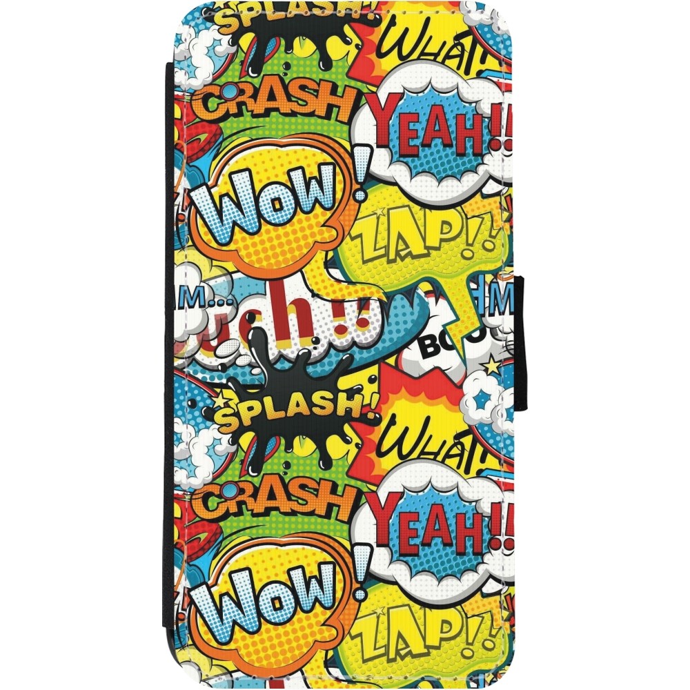 Coque iPhone 11 - Wallet noir Cartoons slogans