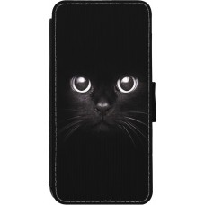 Coque iPhone 11 - Wallet noir Cat eyes