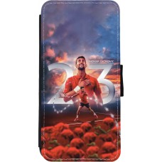 Coque iPhone 11 - Wallet noir Djokovic 23 Grand Slam