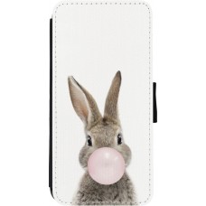 Coque iPhone 11 - Wallet noir Easter 2023 bubble gum bunny