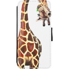 Coque iPhone 11 - Wallet noir Giraffe Fit