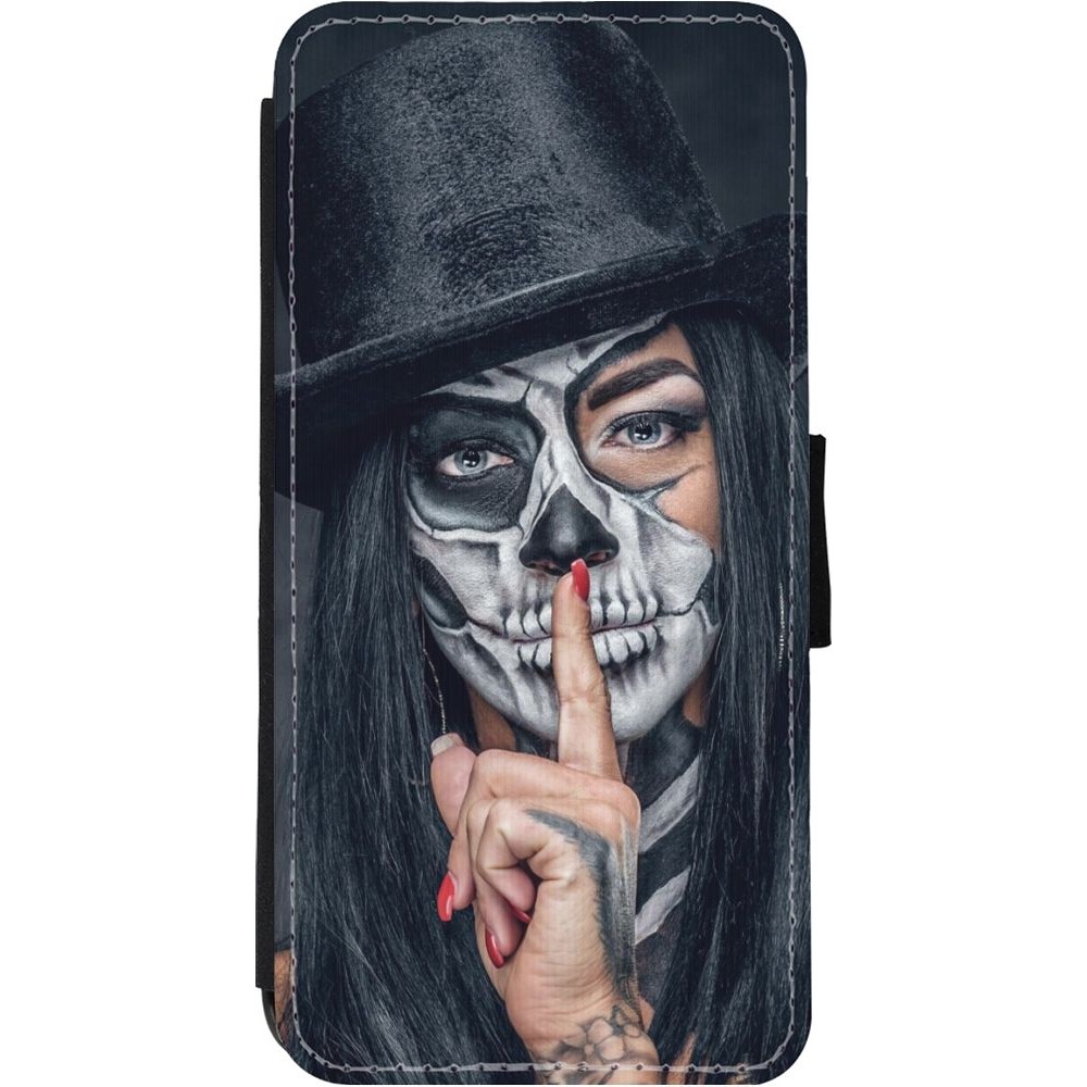 Coque iPhone 11 - Wallet noir Halloween 18 19