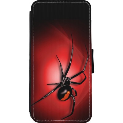 Coque iPhone 11 - Wallet noir Halloween 2023 spider black widow