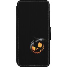 Coque iPhone 11 - Wallet noir Halloween 2023 discreet pumpkin