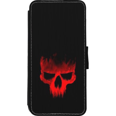 Coque iPhone 11 - Wallet noir Halloween 2023 scary skull