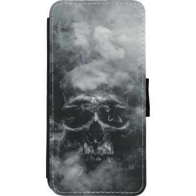 Coque iPhone 11 - Wallet noir Halloween 2024 smoky skull