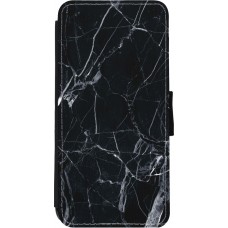 Coque iPhone 11 - Wallet noir Marble Black 01