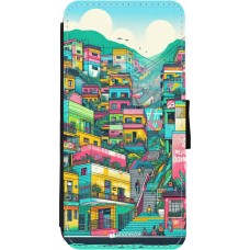 Coque iPhone 11 - Wallet noir Medellin Comuna 13 Art