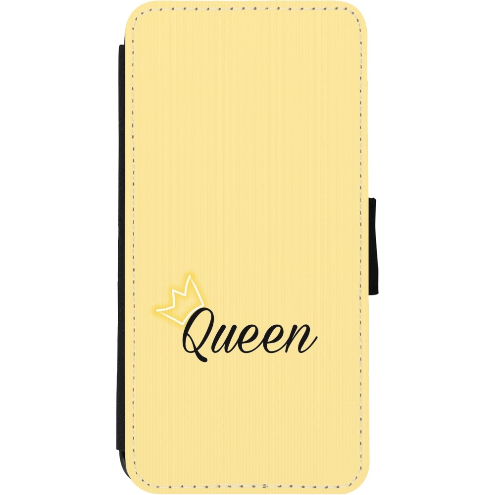 Coque iPhone 11 - Wallet noir Mom 2024 Queen