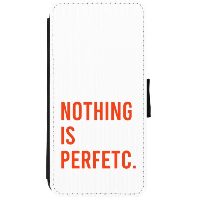 Coque iPhone 11 - Wallet noir Nothing is Perfetc