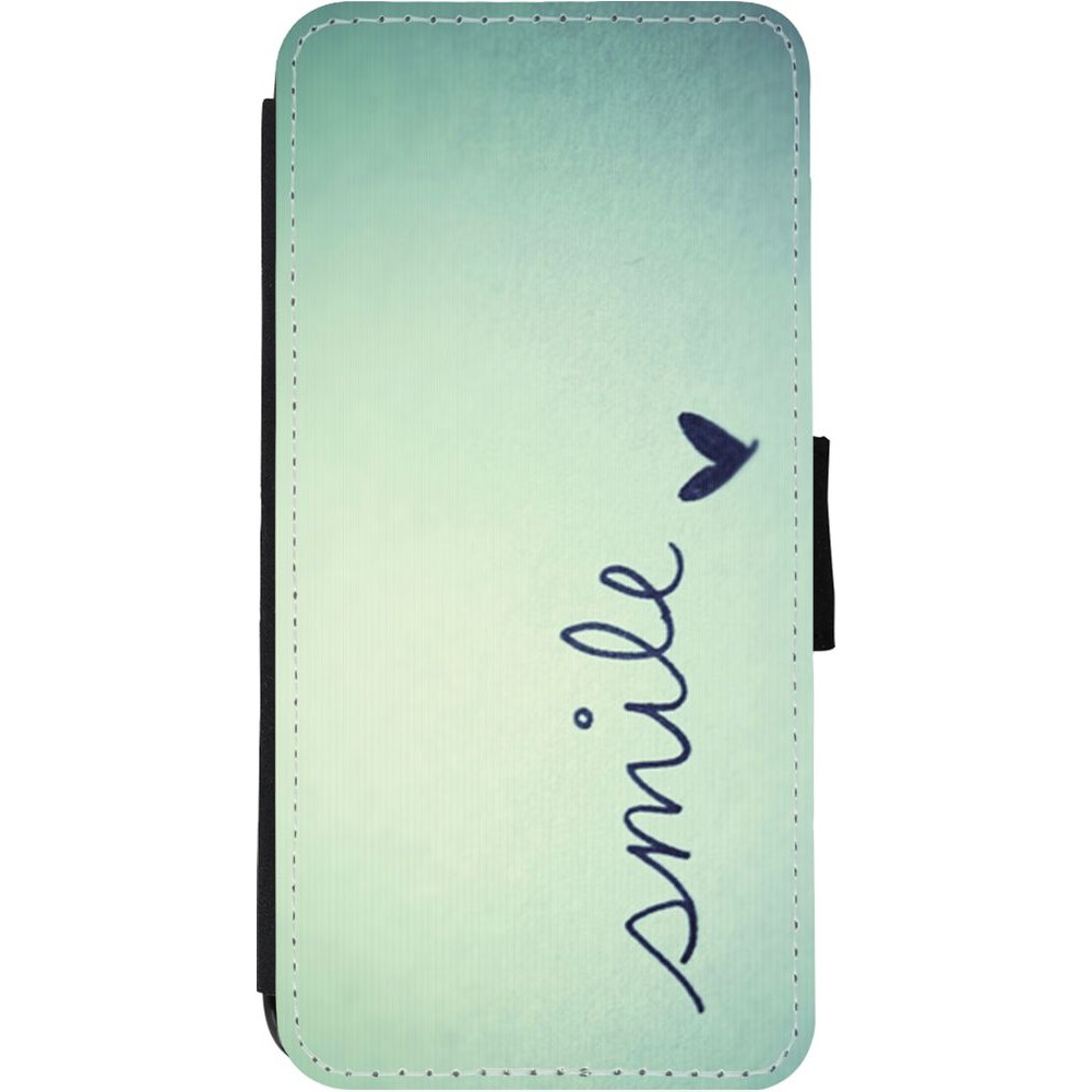 Coque iPhone 11 - Wallet noir Smile