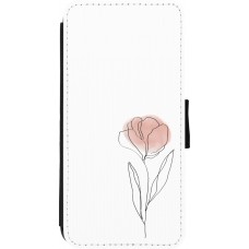 Coque iPhone 11 - Wallet noir Spring 23 minimalist flower