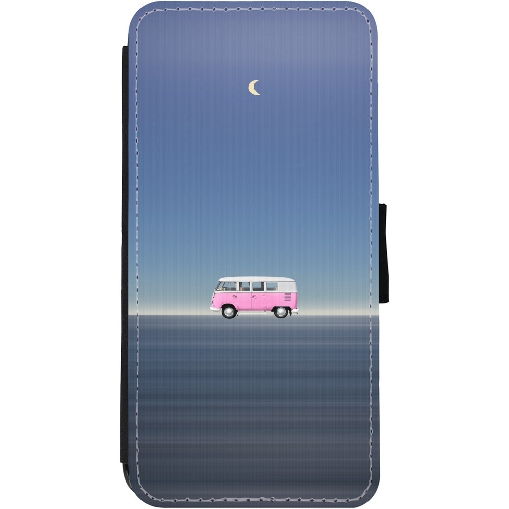 Coque iPhone 11 - Wallet noir Spring 23 pink bus