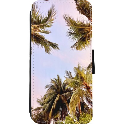 Coque iPhone 11 - Wallet noir Summer 2023 palm tree vibe