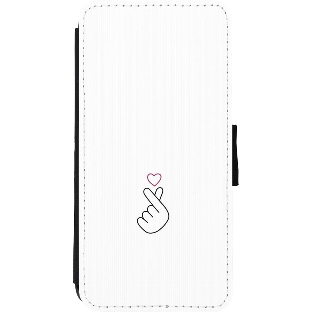 Coque iPhone 11 - Wallet noir Valentine 2024 heart by Millennials