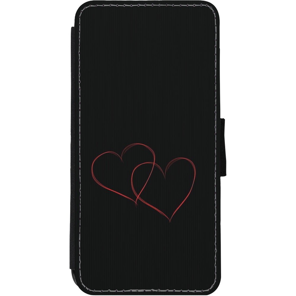 iPhone 11 Case Hülle - Wallet schwarz Valentine 2023 attached heart