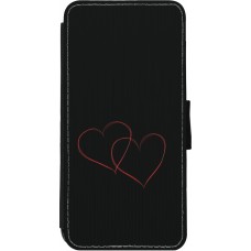 iPhone 11 Case Hülle - Wallet schwarz Valentine 2023 attached heart