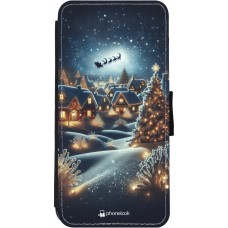 Coque iPhone 11 - Wallet noir Noël 2023 Christmas is Coming