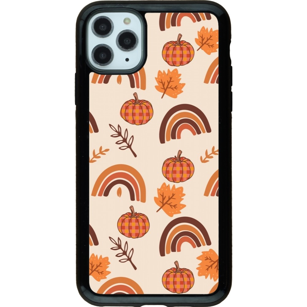 Coque iPhone 11 Pro Max - Hybrid Armor noir Autumn 2024 rainbow