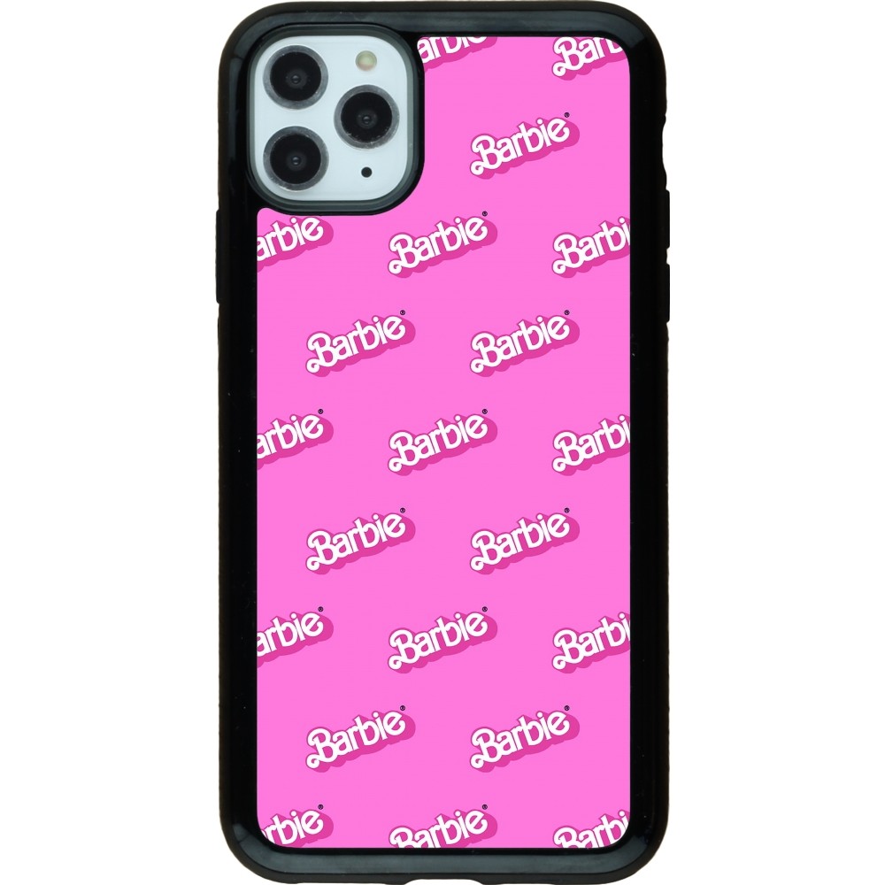 Coque iPhone 11 Pro Max - Hybrid Armor noir Barbie Pattern