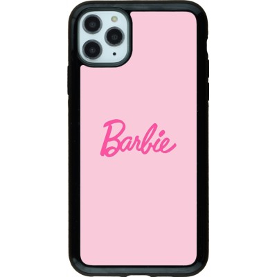 Coque iPhone 11 Pro Max - Hybrid Armor noir Barbie Text