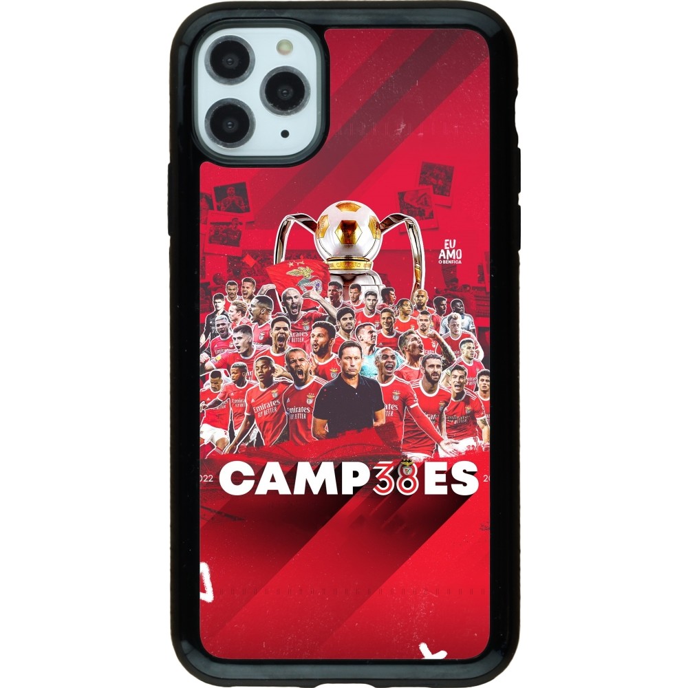 Coque iPhone 11 Pro Max - Hybrid Armor noir Benfica Campeoes 2023