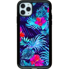 Coque iPhone 11 Pro Max - Hybrid Armor noir Blue Forest