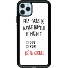 Coque iPhone 11 Pro Max - Hybrid Armor noir Bonne humeur matin