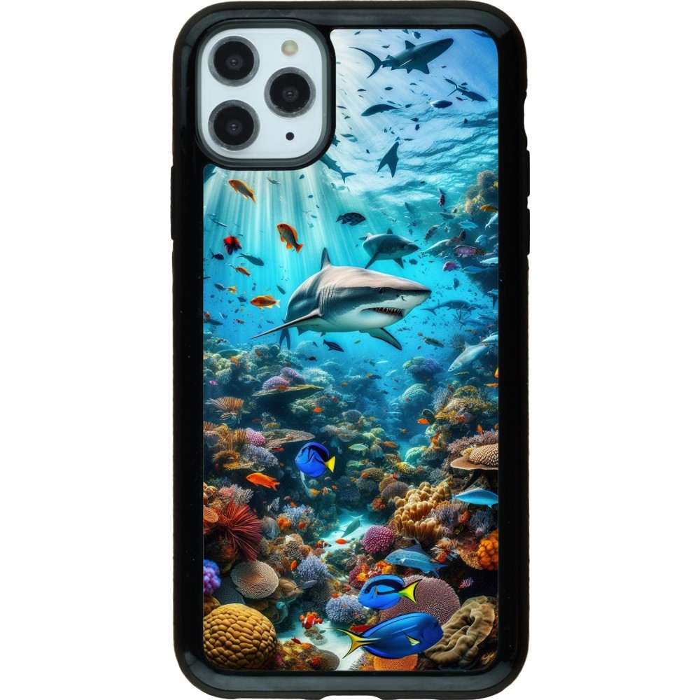 Coque iPhone 11 Pro Max - Hybrid Armor noir Bora Bora Mer et Merveilles