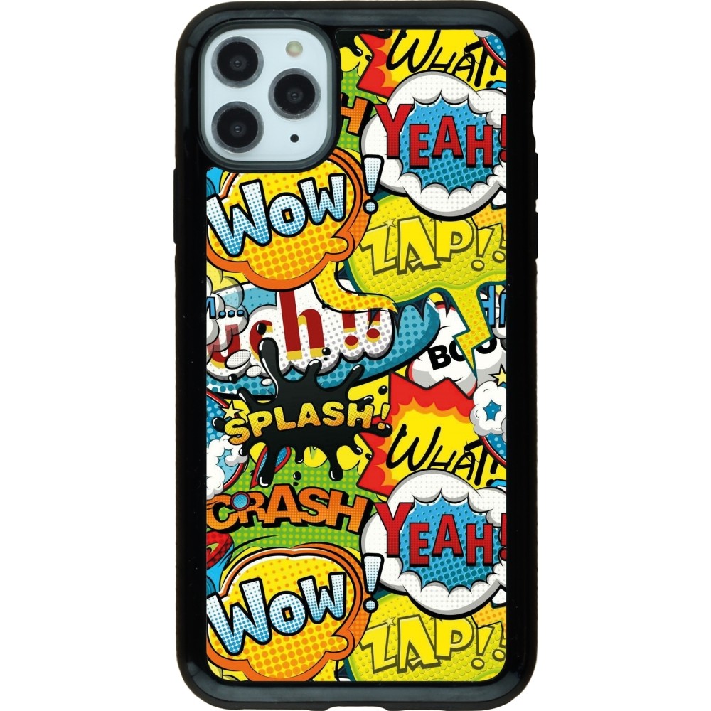 Coque iPhone 11 Pro Max - Hybrid Armor noir Cartoons slogans