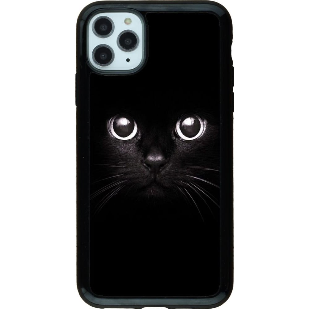 Coque iPhone 11 Pro Max - Hybrid Armor noir Cat eyes